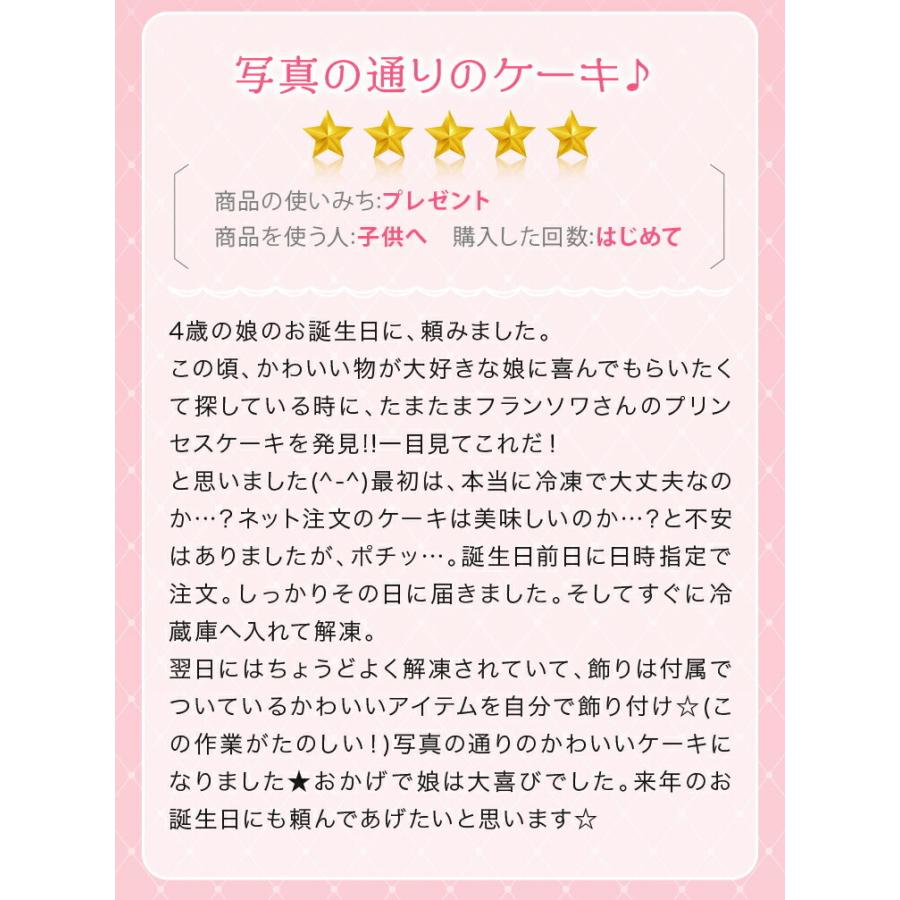 プリンセスケーキ バースデーケーキ 誕生日ケーキ 7号 スイーツ ドールケーキ (凍) 生クリーム 誕生日 プレゼント ひな祭りケーキ たんじょうび ギフト いちご｜srr-shop｜16