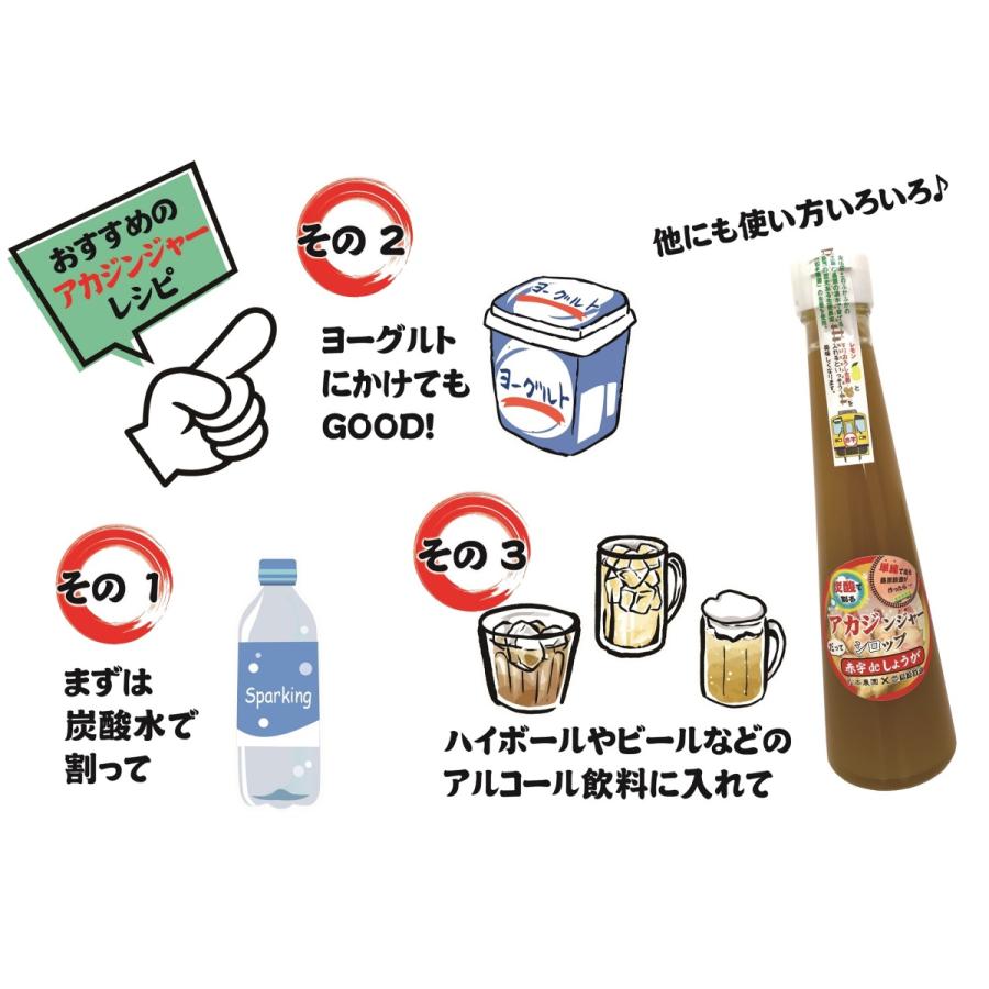 アカジンジャーシロップ　赤字 de しょうが　★島鉄（しまてつ）島原鉄道グッズ★ |  | 03