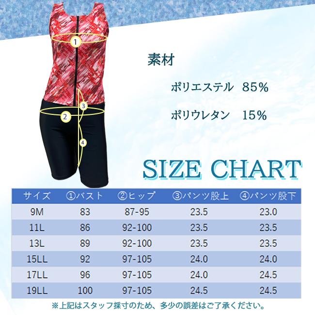 フィットネス水着 大きいサイズ セパレート レディース 体系カバー