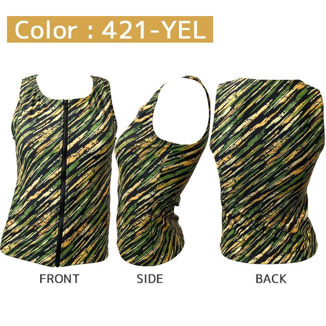 水着 トップス　セパレート水着 フィットネス水着　全面裏地　パットポケット付　スナップ付　MASHALO　女性用　レディース　108211 |  | 04