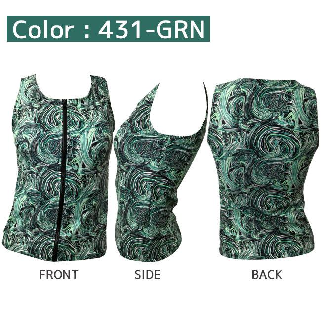 水着 トップス　セパレート水着 フィットネス水着　全面裏地　パットポケット付　スナップ付　MASHALO　女性用　レディース　108211 |  | 05