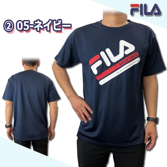 Tシャツ フィラ FILA 半袖 メンズTシャツ フィットネスウェア 男性用 トップス ランニング ジム  FM6505-09-10 | FILA | 02