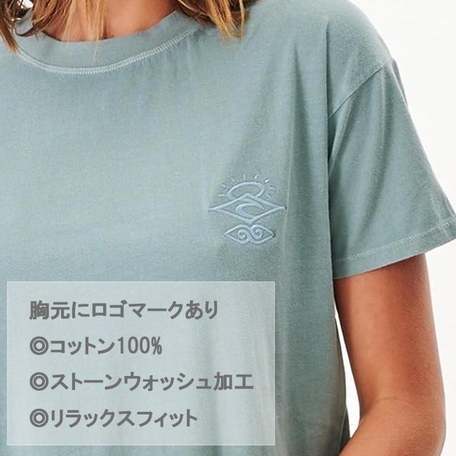 Tシャツ　半袖　トップス　レディース　RIPCURL　リップカール　シンプル　トレーニング　ロゴ　コットン　夏　海　女性用　サーフィン　GTEHA9 | RIP CURL | 03