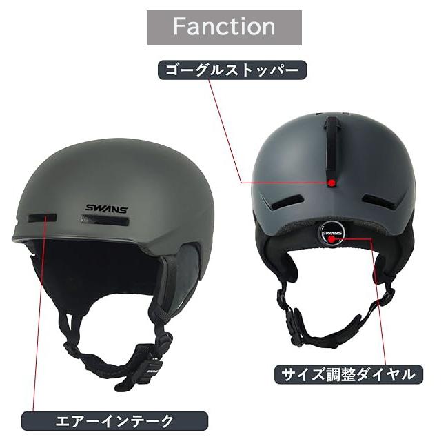 スノボ　スキー　SWANS ヘルメット　Lサイズ SWANS（スワンズ） ヘルメット 大人用 スノーヘルメット 大人用 軽量