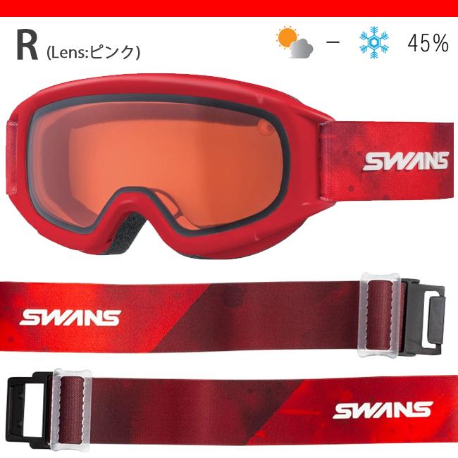 スワンズ　スノーゴーグル 赤 スノーゴーグル ジュニアブランド SWANS スワンズ キッズ ジュニア