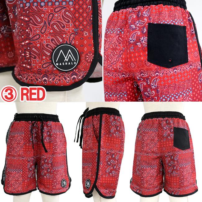 子供用　水着　男の子 MASHALO サーフパンツ　紫外線カット UPF50+ インナー付　男児水着　夏　プール　海 　レジャー　MSSP-J124 MSSP-J424 | バレット | 03