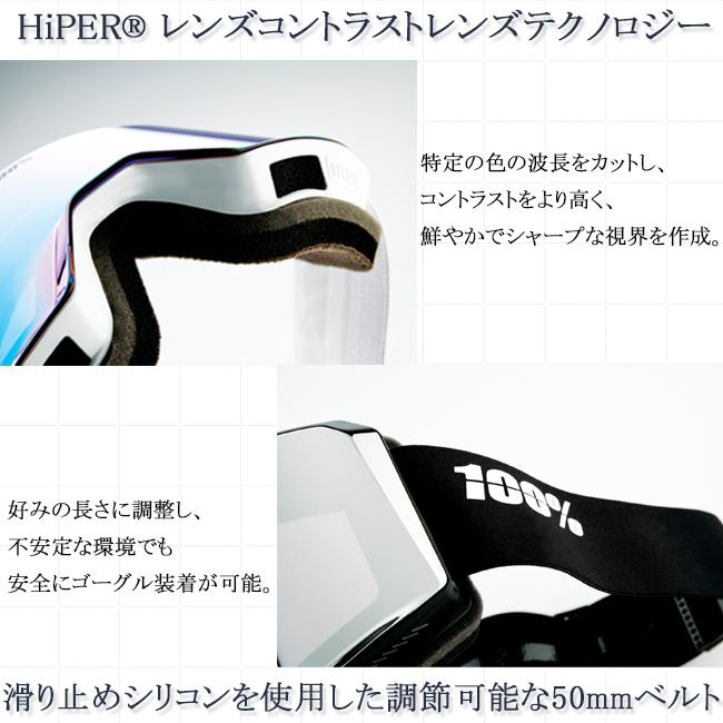 100% スノーゴーグル ワンハンドレッド NORG ハイパーレンズ 100% スノーゴーグル ワンハンドレッド NORG ハイパーレンズ