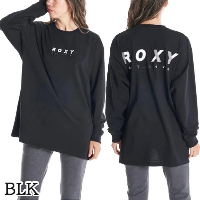 Tシャツ　トップス　長袖　レディース　女性用　ROXY　ロキシー　エクササイズ　フィットネス　コットン　オーバーサイズ　カジュアル　UVカット　RLT221559 | ROXY | 01