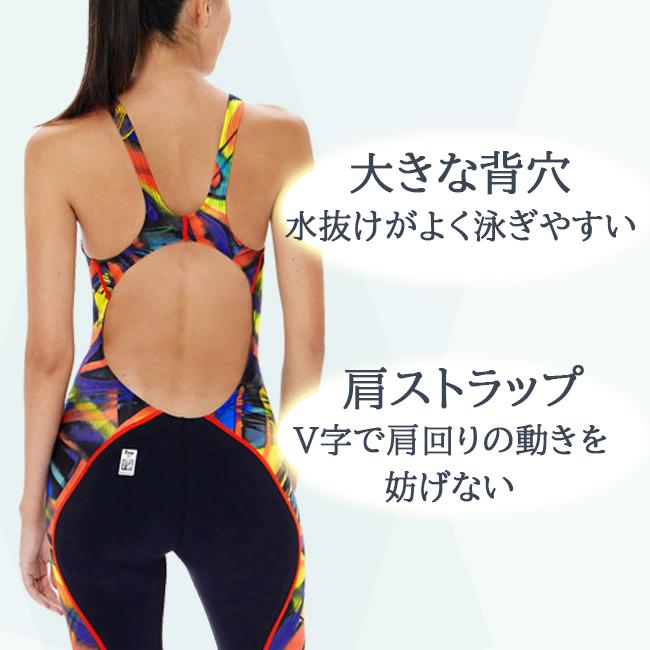 オールインワン水着   競泳水着  スピード SPEEDO　 FINA承認 WORLD AQUATICS承認　WA承認モデル　オープンバックニースキン　4分丈　SCW12405F | speedo | 04