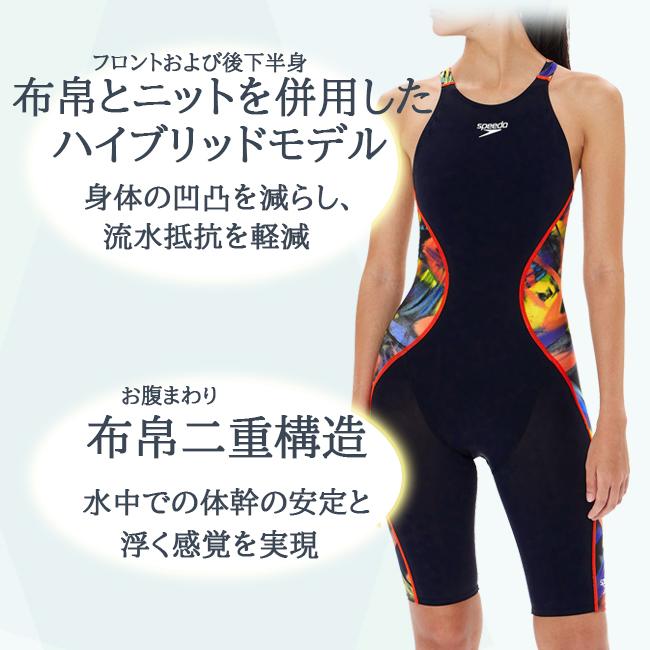 オールインワン水着   競泳水着  スピード SPEEDO　 FINA承認 WORLD AQUATICS承認　WA承認モデル　オープンバックニースキン　4分丈　SCW12405F | speedo | 05