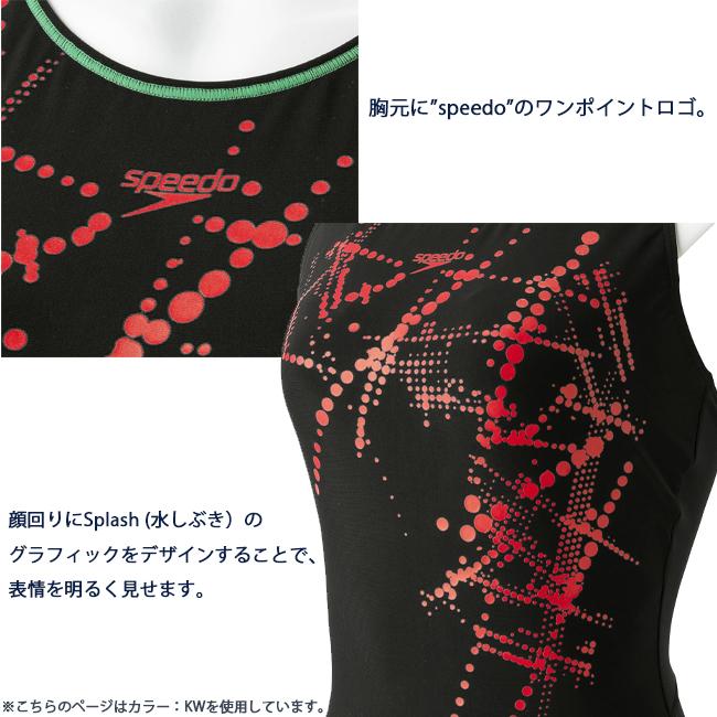 オールインワン水着 スピード SPEEDO フィットネス水着　トレーニング水着 ルースンニースキン プール 水泳 スパッツタイプ　縫込みカップ　SFW12059 | speedo | 10