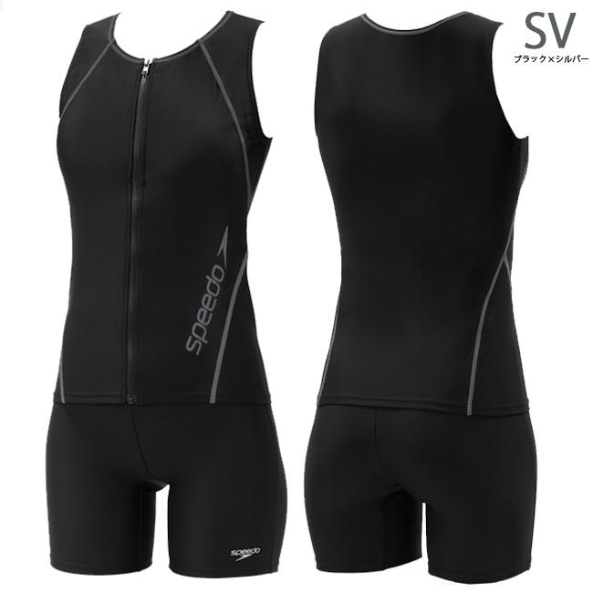 Speedo スピード セパレート水着 レディース Oサイズ ブラック 未使用 speedo（スピード） フィットネス水着 レディース セパレート 前開き