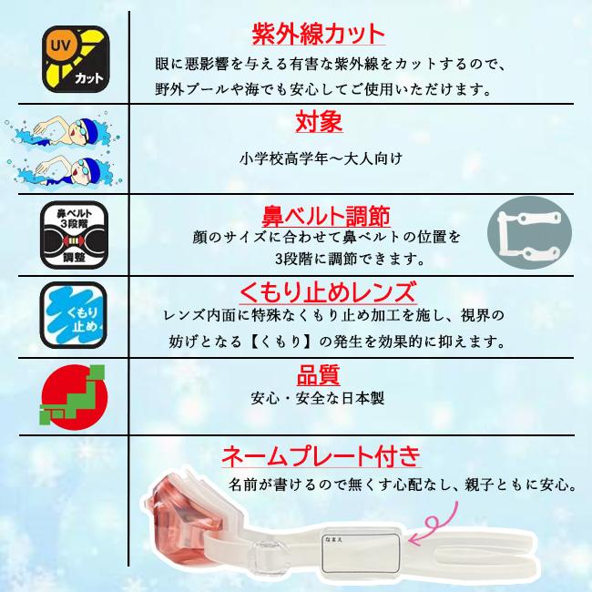 スイミングゴーグル　スイムゴーグル　水中眼鏡　 ジュニア　子供用　大人用　日本製　UVカット くもり止め　山本光学　SG-193K |  | 05