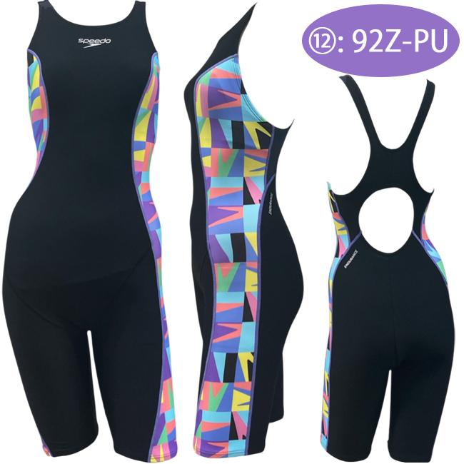 speedo（スピード） 競泳水着 レディース 練習用 4分丈 縫い込みカップ