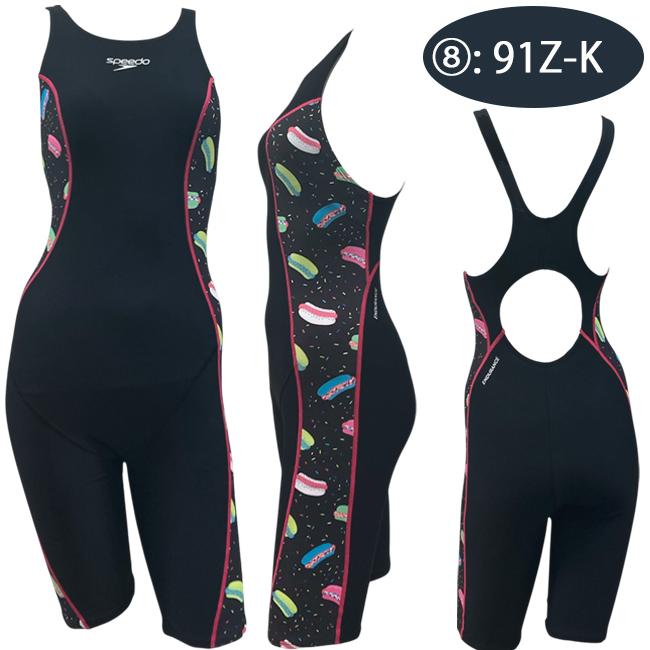 speedo（スピード） 競泳水着 レディース 練習用 4分丈 縫い込みカップ
