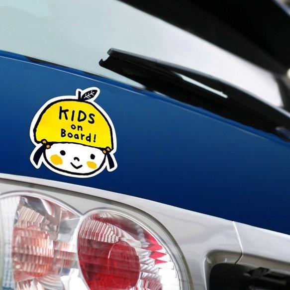 ゆず yuzu in car kidsincar ベビー マグネットステッカー( ユズ