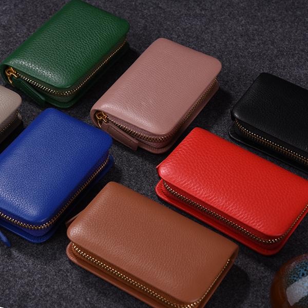 カードケース 本革 ( グリーン ) カード入れ 名刺入れ 大容量 じゃばら