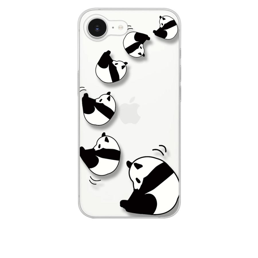 iPhone17e アイフォン17e クリア ハードケース (ころころパンダ