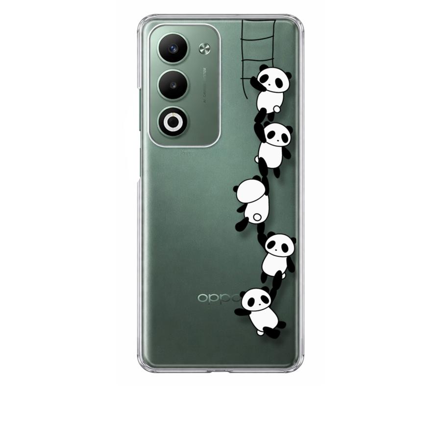 OPPO A5 5G OPG06 クリア ハードケース (ぶらさがりパンダ) カバー