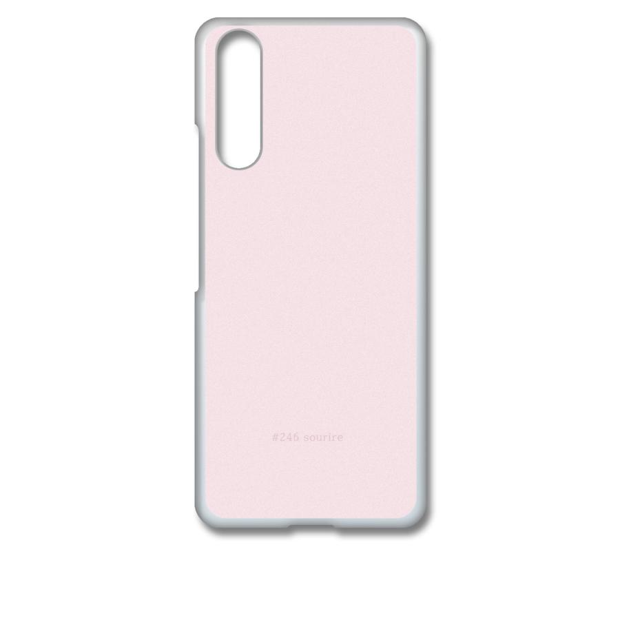 Xperia 10 IV SO-52C SOG07 クリア ハードケース 246-sourire ピンク系