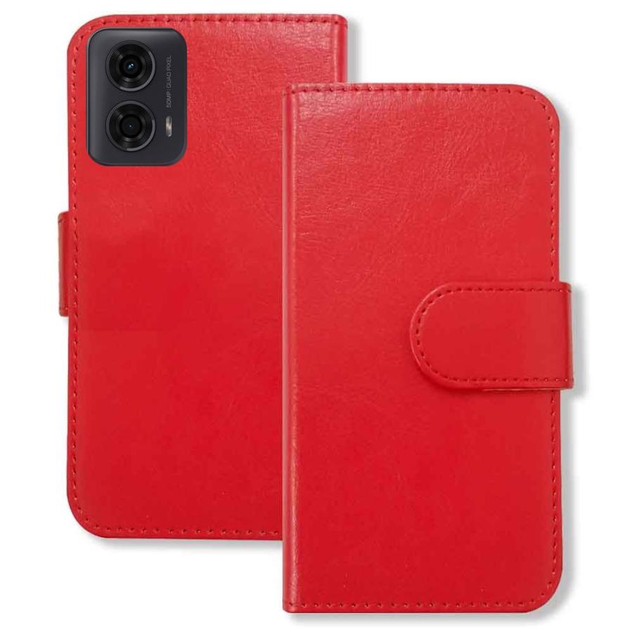 moto g24 ( XT2423-5 ) Motorola スマホケース（レッド）手帳型 PU