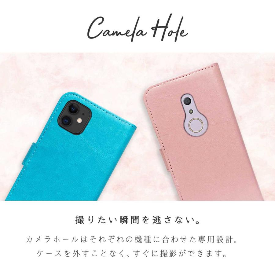 AQUOS wish5 SH-52F SH-M32 スマホケース（ピンク）手帳型 PUレザー