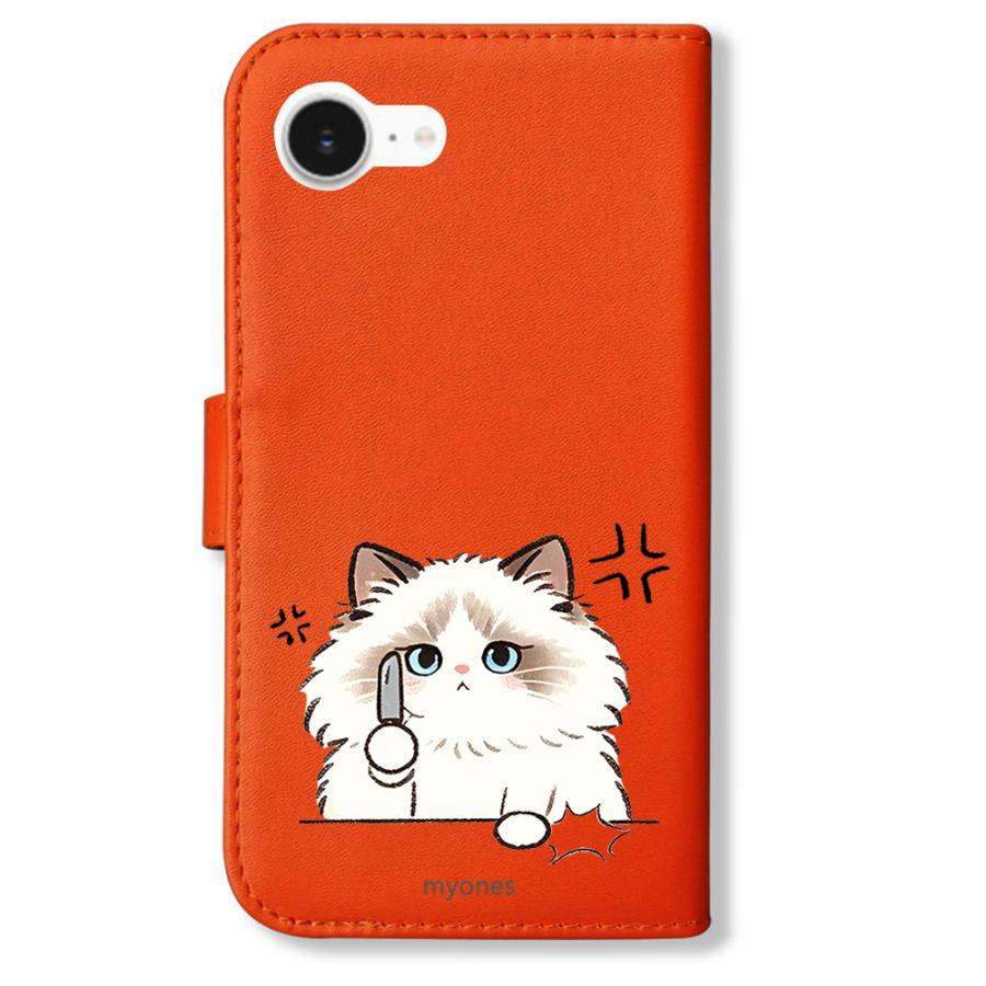 Google Pixel 10 Pro XL 手帳型(オレンジxプンプン猫) おもしろ 猫
