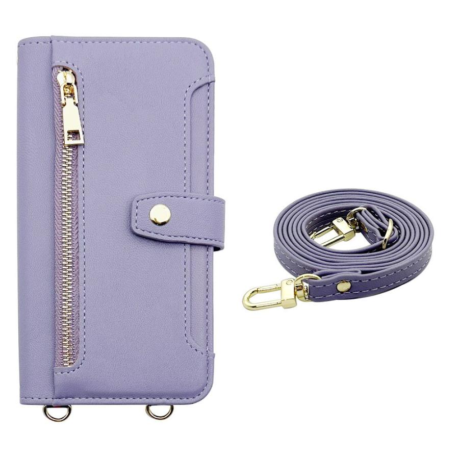 OPPO Reno11 A スマホケース（アッシュラベンダー）斜めがけ