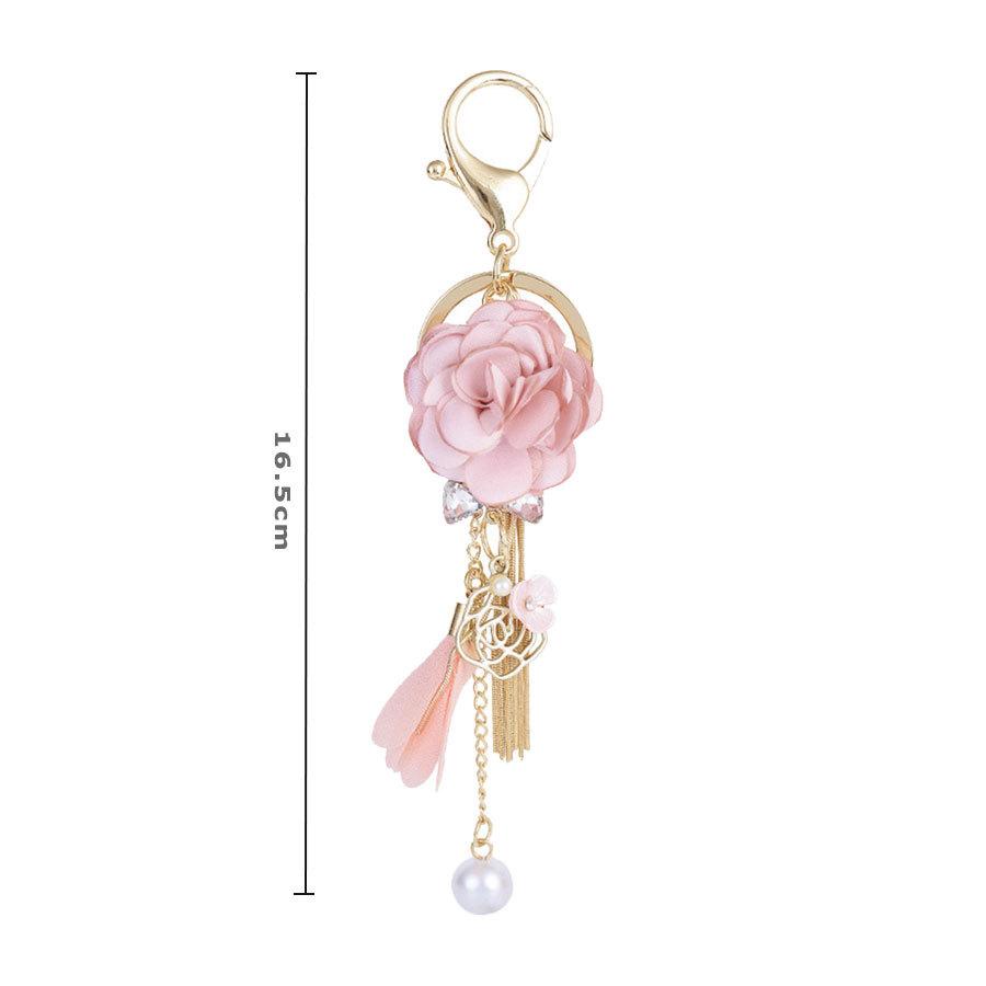 バッグチャーム フラワーチャーム おしゃれ キーホルダー 可愛い 薔薇 激安な 薔薇