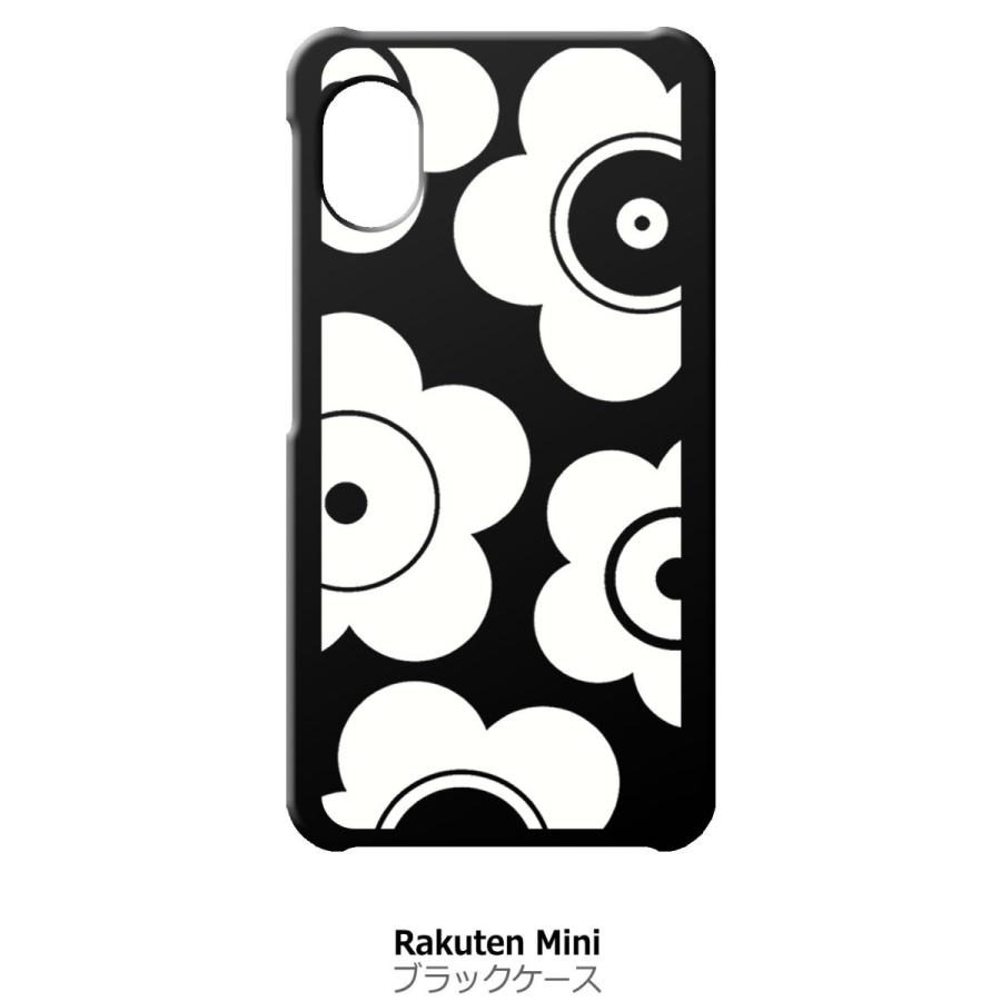 Rakuten Mini 楽天ミニ ブラック ハードケース T026 花柄 マリメッコ風 レトロ フラワー Black Rakumini 97 エスエスリンク 通販 Yahoo ショッピング