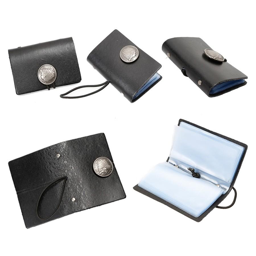 コンチョ付きカードケース 大容量 本革 カード入れ レザー メンズ