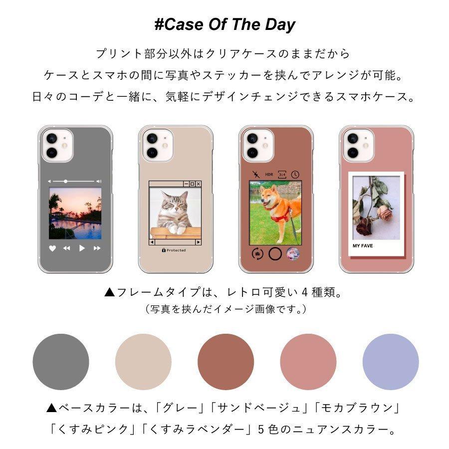 iPhone14 アイフォン14 クリアケース フォトフレーム柄 窓付き