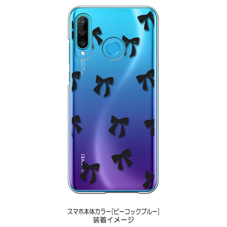 P30 lite / Premium HWV33 HUAWEI クリア ハードケース リボン