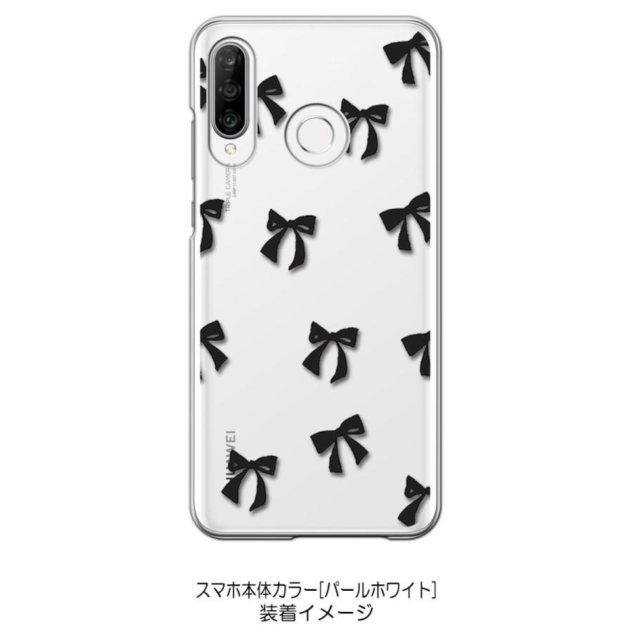 P30 lite / Premium HWV33 HUAWEI クリア ハードケース リボン