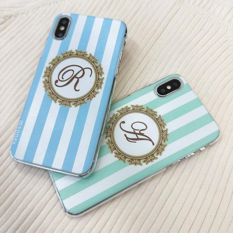 iPhone14 Pro アイフォン14プロ ケース カバー myones クリアケース スマホケース ボーダー ストライプ イニシャル アルファベット |  | 01