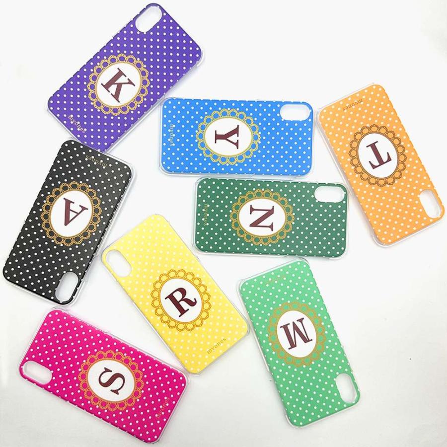 Galaxy A21 SC-42A SCV49 ギャラクシーA21 ケース カバー myones クリアケース スマホケース ドット 水玉 イニシャル アルファベット |  | 01