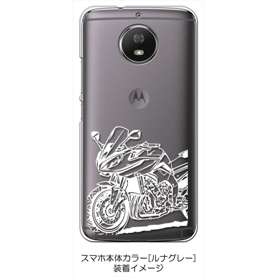 Moto G5s モトローラ クリア ハードケース バイク イラスト クール （ホワイト） カバー ジャケット スマートフォン スマホケース｜ss-link｜04