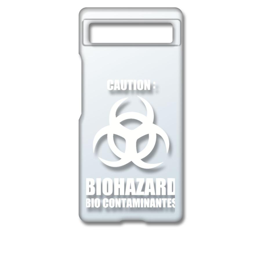 Google Pixel 6a ピクセル6aクリア ハードケース バイオハザード BIOHAZARD ロゴ （ホワイト） カバー ジャケット スマー｜ss-link