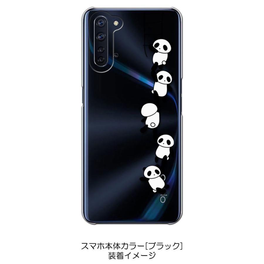 Reno3 A OPPO reno3a クリア ハードケース ぶらさがりパンダ