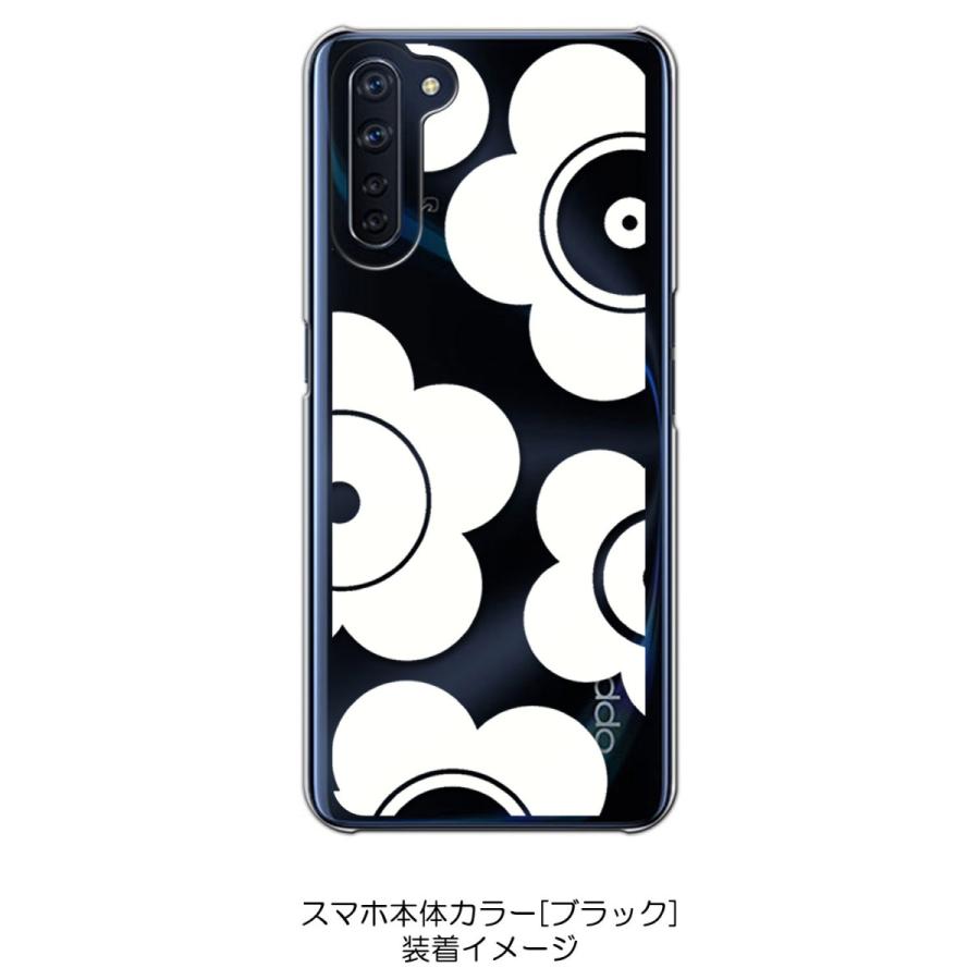 Reno3 A OPPO reno3a クリア ハードケース t026-ホワイト 花柄