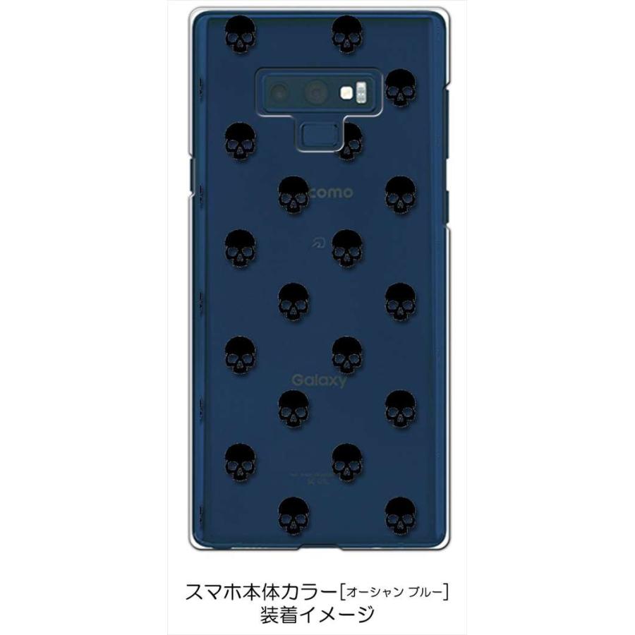 Galaxy Note9 SC-01L/SCV40 ギャラクシーノート9 クリア ハードケース スカル ドクロ 骸骨 ドット ブラック スマホ ケース スマートフォン カバー｜ss-link｜02