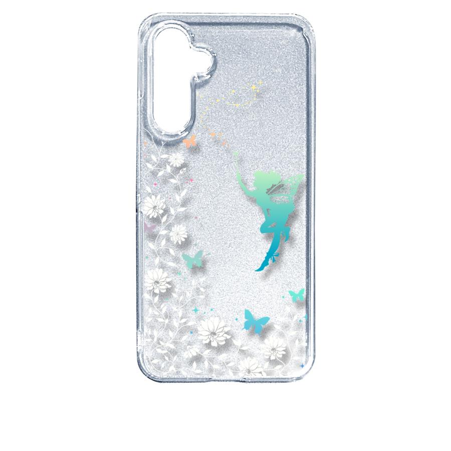 Ravissant 花と孔雀デザイン　シルバーケース Galaxy A54 5G SC-53D SCG21 ギャラクシーA54 クリア ハードケース