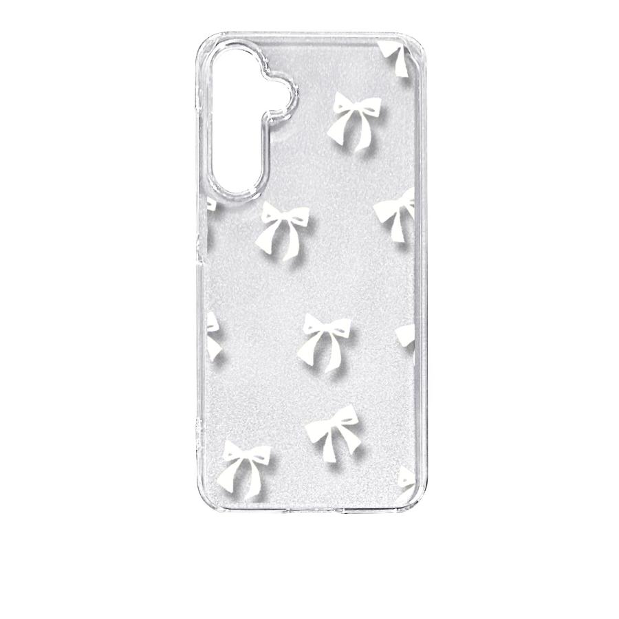 Galaxy A55 5G SC-53E SCG27 ギャラクシー クリア ハードケース リボン