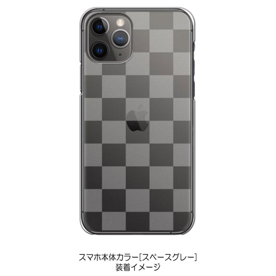 iPhone11 Pro Max ケース クリア 透かし加工 ブロックチェック 市松 ハードケース カバー ジャケット スマートフォ｜ss-link｜04