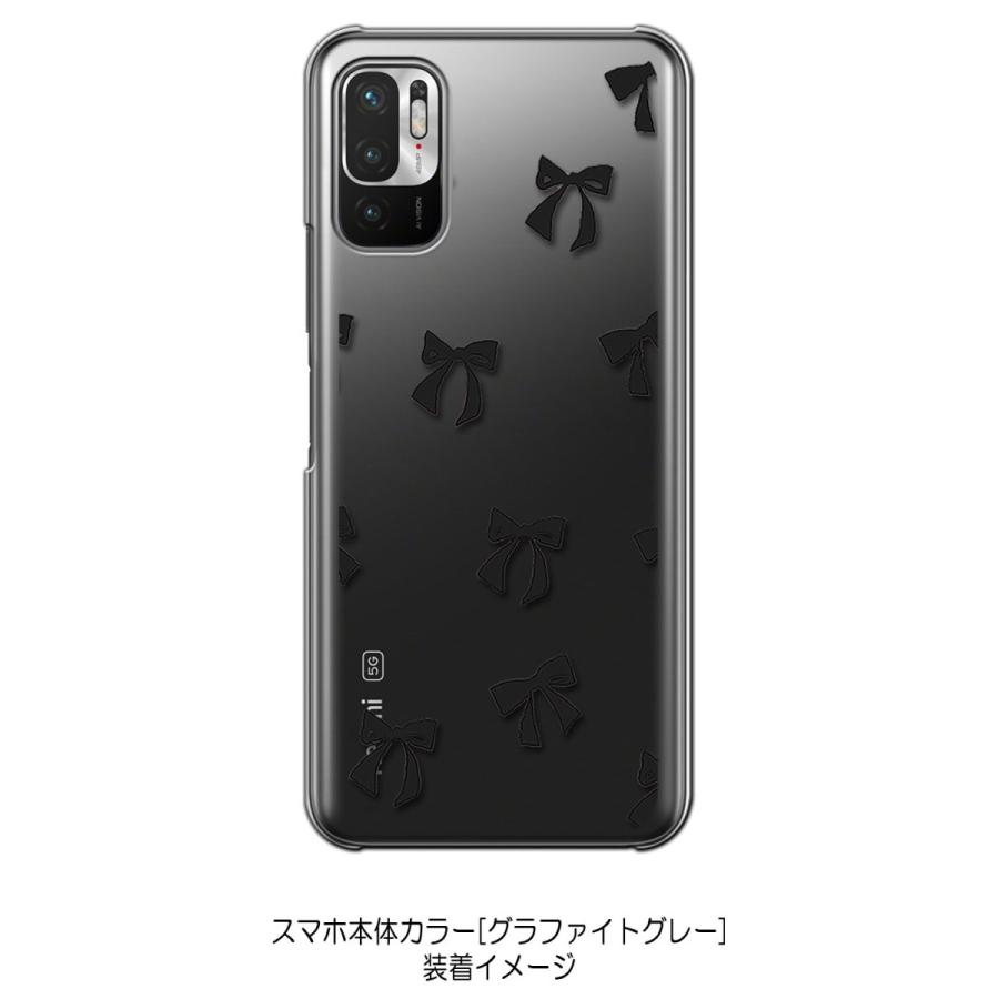 Redmi Note 10 JE XIG02 シャオミ クリア ハードケース リボン