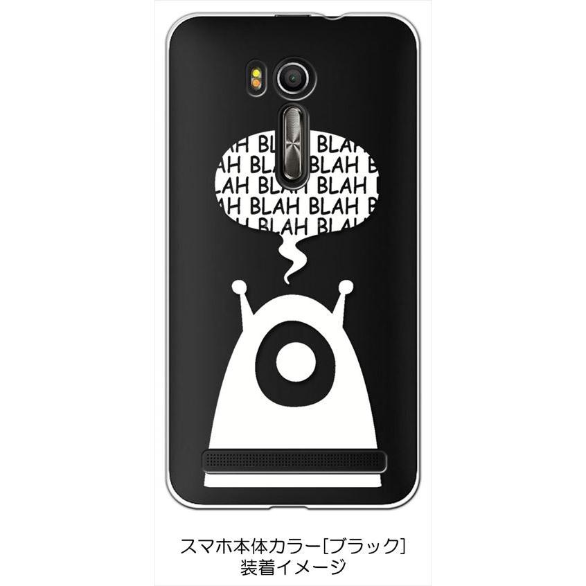 ZenFone Go (ZB551KL) クリア ハードケース エイリアン 宇宙人 ロゴ （ホワイト） カバー ジャケット スマートフォン スマホケース｜ss-link｜02