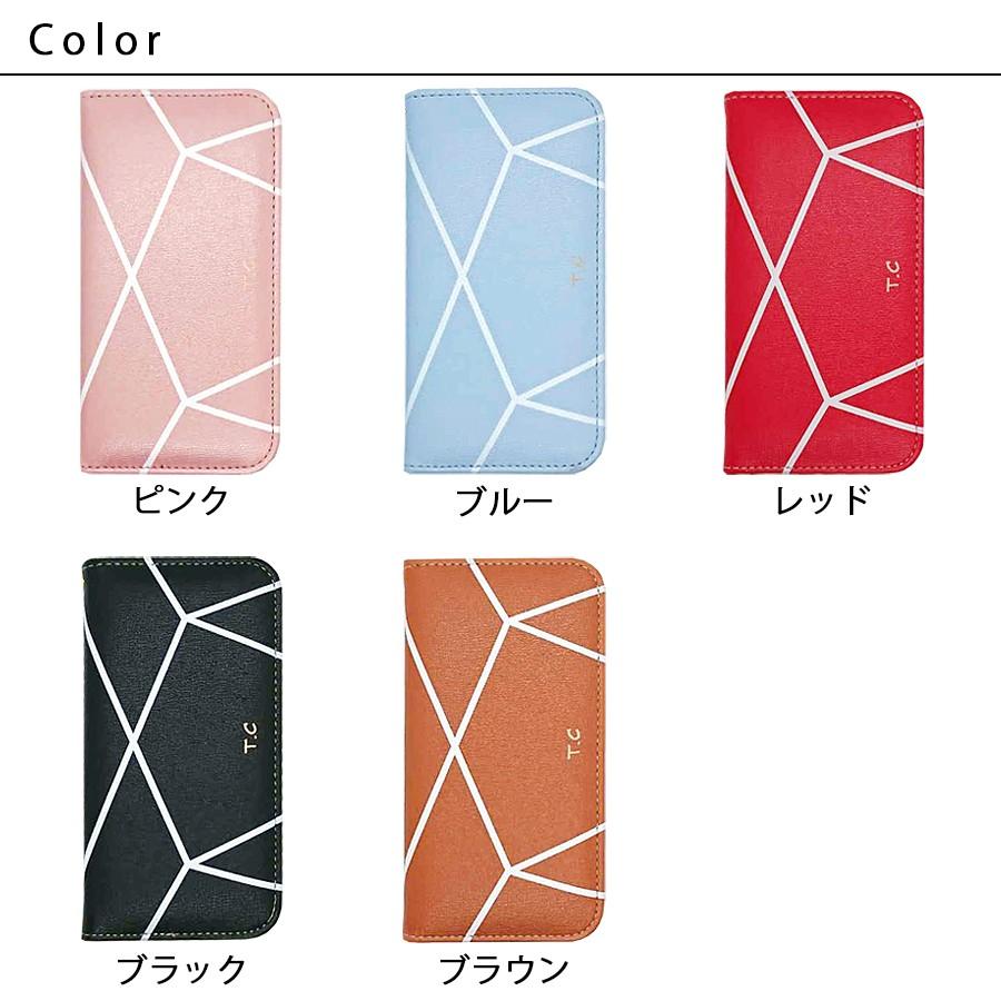 Reno A Oppo 手帳型 ケース ベルトなし レザー 幾何学模様 おしゃれ かわいい T C Flip38 Muji Renoa エスエスリンク 通販 Yahoo ショッピング