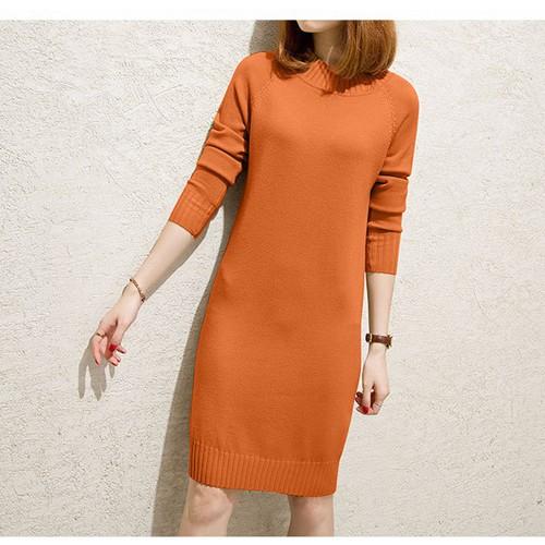 ワンピース ニットワンピ レディース 19 夏 夏物 サマー 長袖 ひざ丈 ホワイト ベージュ ピンク ブラック オレンジ レッド 無地 Lf A10 エスエスリンク 通販 Yahoo ショッピング