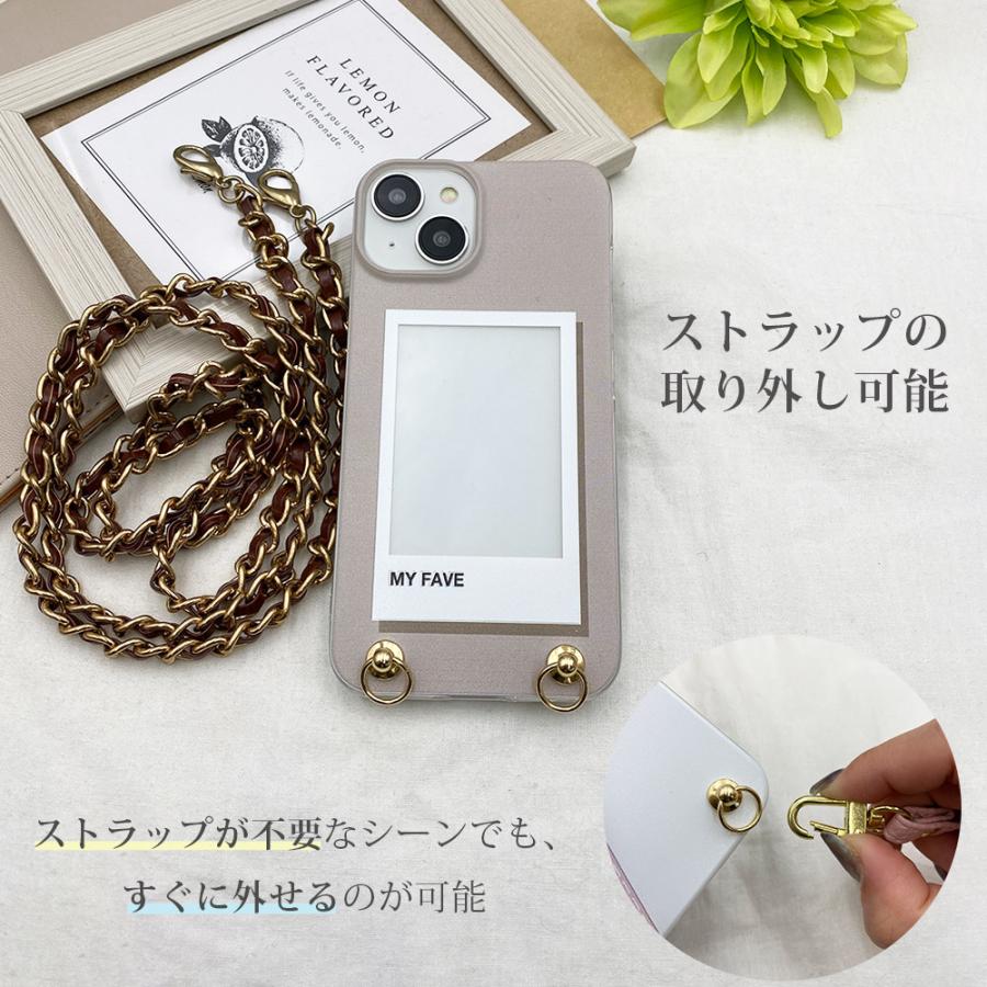 スマホショルダー Xperia 8 lite SOV42 Xperia8 エクスペリア8 ストラップホルダー クリア フォトフレーム柄 ニュアンスカラー |  | 04