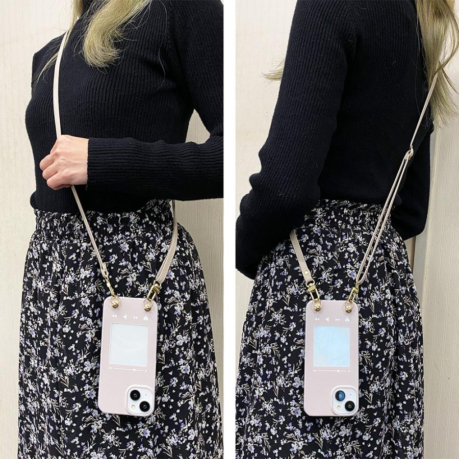 スマホショルダー Xperia 1 IV SO-51C SOG06 エクスペリア1マーク4 ストラップホルダー クリア フォトフレーム柄 ニュアンスカラー |  | 03